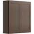 CNC CABINETRY Luxor 2-Door Wall Cabinet, 42"w X 42"h X 12"d, Shaker Espresso