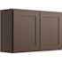CNC CABINETRY Luxor 4-Door Wall Cabinet, 48"w X 24"h X 12"d, Shaker Espresso