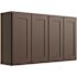 CNC CABINETRY Luxor 4-Door Wall Cabinet, 48"w X 30"h X 12"d, Shaker Espresso