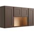 CNC CABINETRY Luxor 4-Door Wall Cabinet, 60"w X 30"h X 12"d, Shaker Espresso