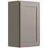 CNC CABINETRY Luxor 1-Door Wall Cabinet, 9"w X 42"h X 12"d, Shaker Misty Grey