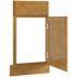 CNC CABINETRY Country Oak Diagonal Corner Sink Floor, 36"wx34.5"hx24"d, Honey
