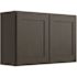 CNC CABINETRY Luxor 2-Door Wall Cabinet, 39"w X 24"h X 12"d, Shaker Smoky Grey