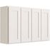 CNC CABINETRY Luxor 4-Door Wall Cabinet, 54"w X 30"h X 12"d, Shaker White
