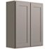 CNC CABINETRY Luxor 2-Door Wall Cabinet, 30"w X 36"h X 12"d, Shaker Misty Grey