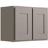 CNC CABINETRY Luxor 2-Door Wall Cabinet, 27"w X 24"h X 12"d, Shaker Misty Grey