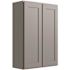 CNC CABINETRY Luxor 2-Door Wall Cabinet, 24"w X 42"h X 12"d, Shaker Misty Grey
