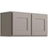 CNC CABINETRY Luxor 2-Door Wall Cabinet, 36"w X 15"h X 24"d, Shaker Misty Grey