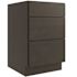 CNC CABINETRY Luxor 18" 3-Drawer Base Cabinet, ADA Height, Shaker Smoky Grey
