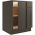 CNC CABINETRY Luxor 36" Blind Base Cabinet, ADA Height, Right Hinge, Smoky Grey
