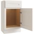 CNC CABINETRY Luxor Vanity Base Cabinet, 5-Pc, 18"w X 34.5"h X 16"d Shaker White