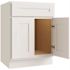 CNC CABINETRY Luxor Vanity Base Cabinet, 5-Pc, 24"w X 34.5"h X 21"d Shaker White