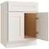 CNC CABINETRY Luxor Vanity Base Cabinet, 5-Pc, 30"wx34.5"hx21"d, Shaker White