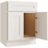CNC CABINETRY Luxor Vanity Base Cabinet, 5-Pc, 30"w X 34.5"h X 18"d Shaker White