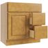CNC CABINETRY Luxor 2-Door Vanity Cabinet, 30"wx34.5"hx21"d, Shaker White