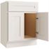 CNC CABINETRY Luxor Vanity Base Cabinet, 5-Pc, 36"wx34.5"hx21"d, Shaker White