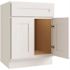 CNC CABINETRY Luxor Vanity Base Cabinet, ADA Height, 5-Pc, 36"w X 32.5"h, White