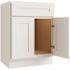 CNC CABINETRY Luxor Vanity Base Cabinet, 5-Pc, 42"wx34.5"hx21"d, Shaker White