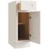 CNC CABINETRY Luxor 1-Door Vanity Base Cabinet, 5-Pc, 12"wx34.5"h, Shaker White