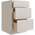 CNC CABINETRY Luxor 36" 3-Drawer Base Cabinet, Shaker Misty Grey