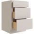 CNC CABINETRY Luxor 24" 3-Drawer Base Cabinet, Shaker Misty Grey