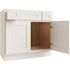 CNC CABINETRY Luxor 3-Drawer Vanity Base Cabinet, 5-Pc Drawer, 42"w Shaker White