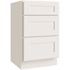 CNC CABINETRY Luxor 3-Drawer Vanity Base Cabinet, 5-Pc Drawer, 24"w Shaker White