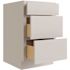 CNC CABINETRY Luxor 15" 3-Drawer Base Cabinet, ADA Height, Shaker Misty Grey