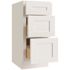 CNC CABINETRY Luxor 3-Drawer Vanity Base Cabinet, Ada, 5-Pc, 12"w, Shaker White