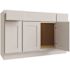 CNC CABINETRY Luxor 4-Door Vanity Base Cabinet, 60"w X 34.5"h, Shaker White