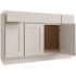 CNC CABINETRY Luxor 4-Door Vanity Base Cabinet, 54"w X 34.5"h, Shaker White
