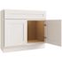 CNC CABINETRY Luxor 3-Door Vanity Base Cabinet, 5-Pc, 36"wx34.5"h, Shaker White