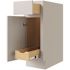 CNC CABINETRY Luxor 18" Base Cabinet, 1 Pull Out, Left Hinge, Shaker Misty Grey