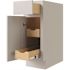 CNC CABINETRY Luxor 18" Base Cabinet, 2 Pull Out, Left Hinge, Shaker Misty Grey