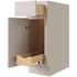 CNC CABINETRY Luxor 21" Base Cabinet, 1 Pull Out, Left Hinge, Shaker Misty Grey