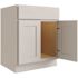 CNC CABINETRY Luxor 24" 2-Door Sink Base Cabinet, Shaker Misty Grey