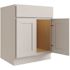 CNC CABINETRY Luxor 27" 2-Door Sink Base Cabinet, Shaker Misty Grey
