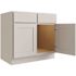 CNC CABINETRY Luxor 30" 2-Door Sink Base Cabinet, Shaker Misty Grey