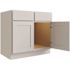CNC CABINETRY Luxor 33" 2-Door Sink Base Cabinet, Shaker Misty Grey