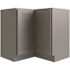 CNC CABINETRY Luxor 36" Lazy Susan Corner Cabinet, Right Hinge Shaker Misty Grey
