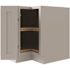 CNC CABINETRY Luxor 36" Lazy Susan Corner Cabinet, Ada, Left, Shaker Misty Grey