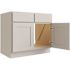 CNC CABINETRY Luxor 36" Handicap Removable Sink Base Cabinet, Shaker Misty Grey