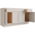 CNC CABINETRY Luxor 54" 4-Door Sink Base Cabinet, Shaker Misty Grey