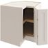 CNC CABINETRY Luxor 33" Lazy Susan Corner Cabinet, Right Hinge Shaker Misty Grey