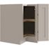 CNC CABINETRY Luxor 33" Lazy Susan Corner Cabinet, Left Hinge, Shaker Misty Grey