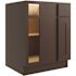 CNC CABINETRY Luxor 36" Blind Base Cabinet, Ada, Left Hinge, Shaker Espresso