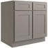 CNC CABINETRY Luxor 33" Handicap Removable Sink Cabinet, 5-Pc, Shaker Misty Grey