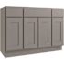 CNC CABINETRY Luxor Vanity Base Cabinet, 48"w X 32.5"h X 21"d, Shaker Misty Grey
