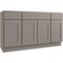 CNC CABINETRY Luxor Vanity Base Cabinet, 60"w X 32.5"h X 21"d, Shaker Misty Grey