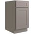 CNC CABINETRY Luxor 18" Base Cabinet, 2 Pull Out, 5-Pc, Left, Shaker Misty Grey